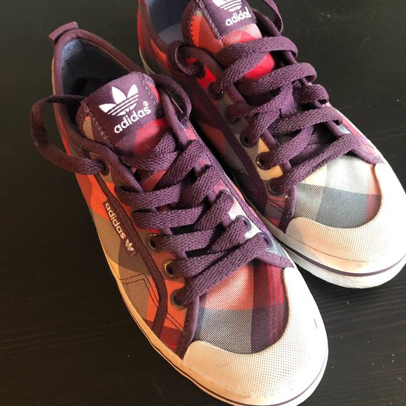 Cute Plaid Adidas Sneakers - Picture 2 of 4